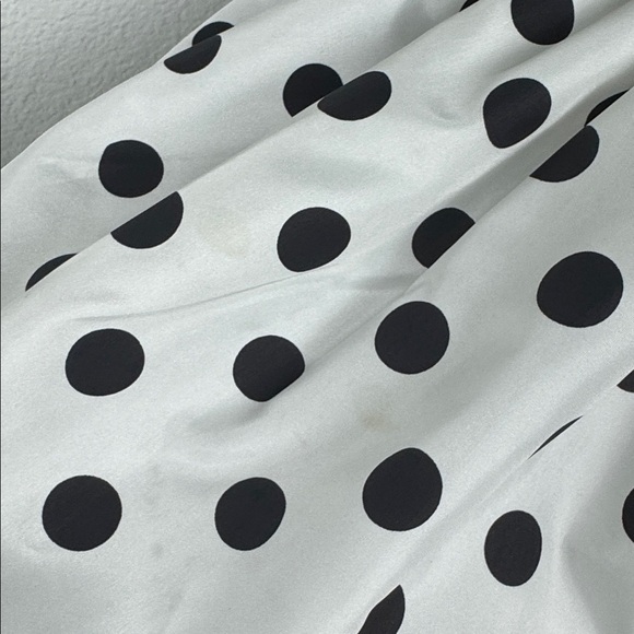 Vintage Darcy Union Made 80s Black and White Polka Dot Party Dress, Sz 9/10 - Picture 5 of 14